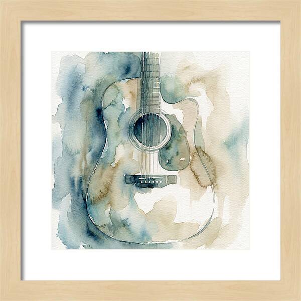 Guitar In Watercolor Hues