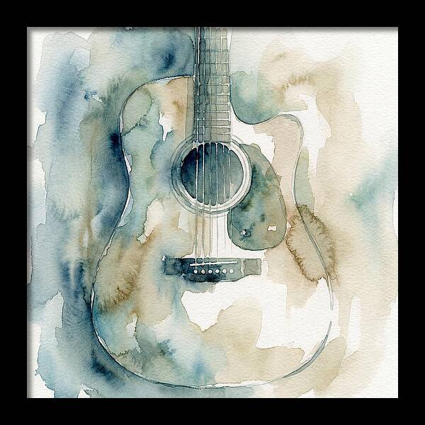 Guitar In Watercolor Hues