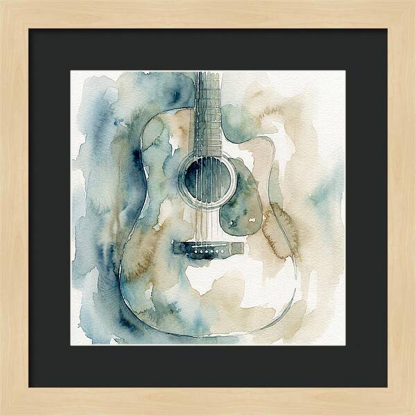 Guitar In Watercolor Hues