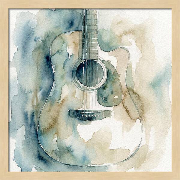 Guitar In Watercolor Hues