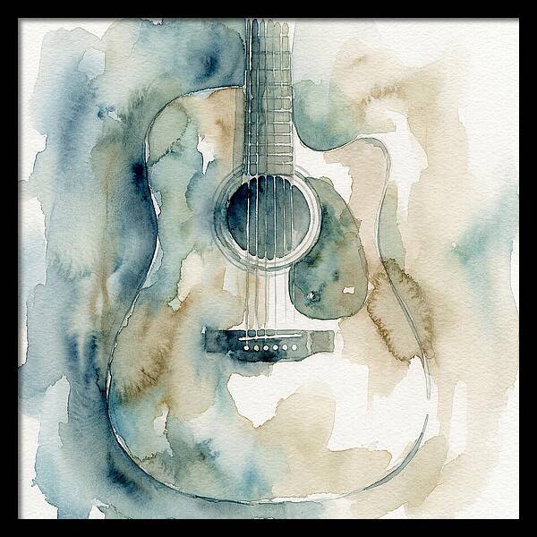 Guitar In Watercolor Hues