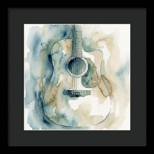 Guitar In Watercolor Hues