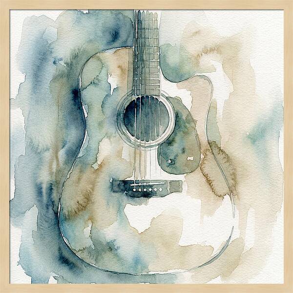 Guitar In Watercolor Hues