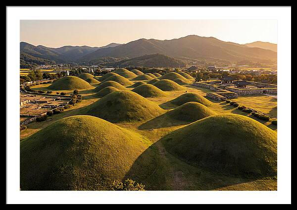 Gyeongju Royal Tombs At Golden Hour