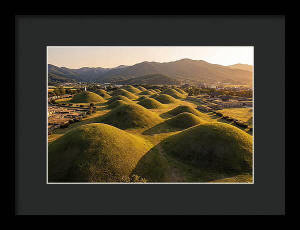 Gyeongju Royal Tombs At Golden Hour