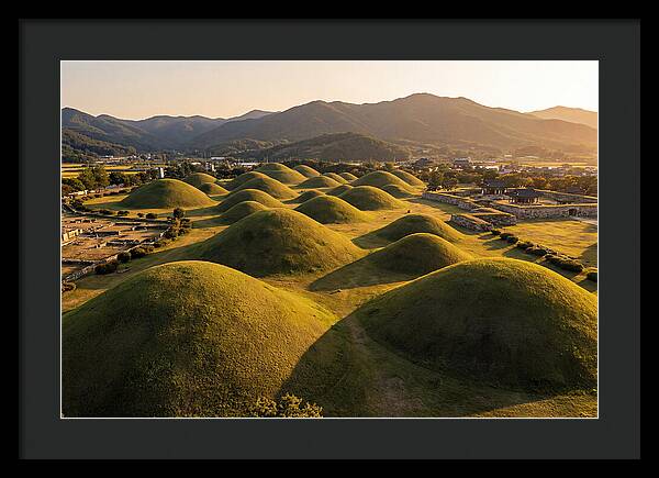 Gyeongju Royal Tombs At Golden Hour