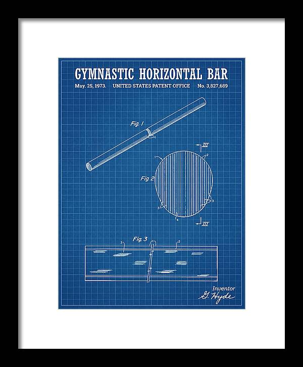Gymnastic Horizontal Bar Blueprint Patent Us3827689a