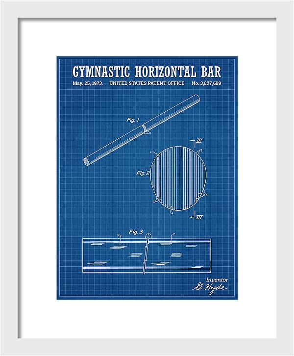 Gymnastic Horizontal Bar Blueprint Patent Us3827689a