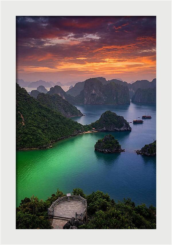 Ha Long Bay At Dusk