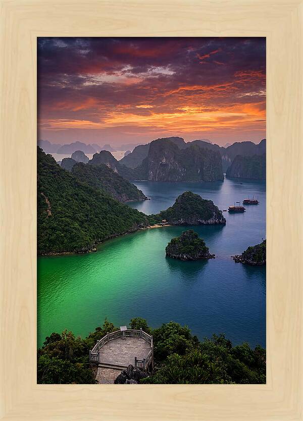 Ha Long Bay At Dusk