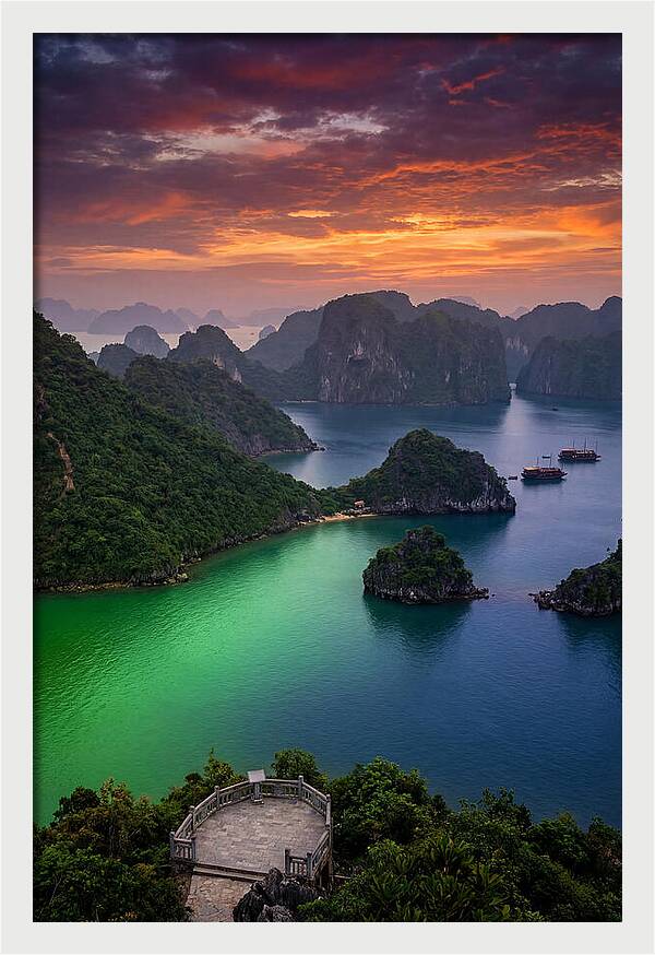 Ha Long Bay At Dusk