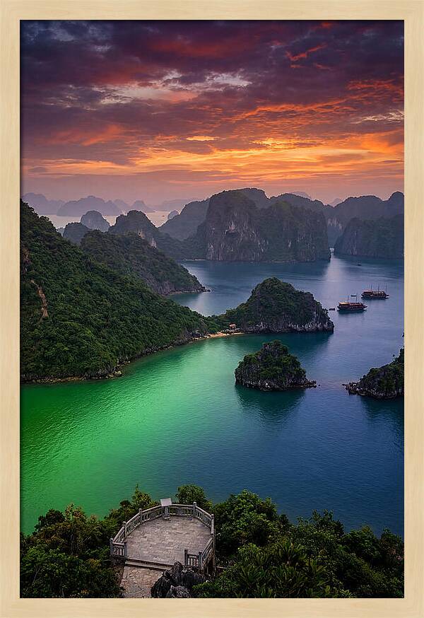 Ha Long Bay At Dusk