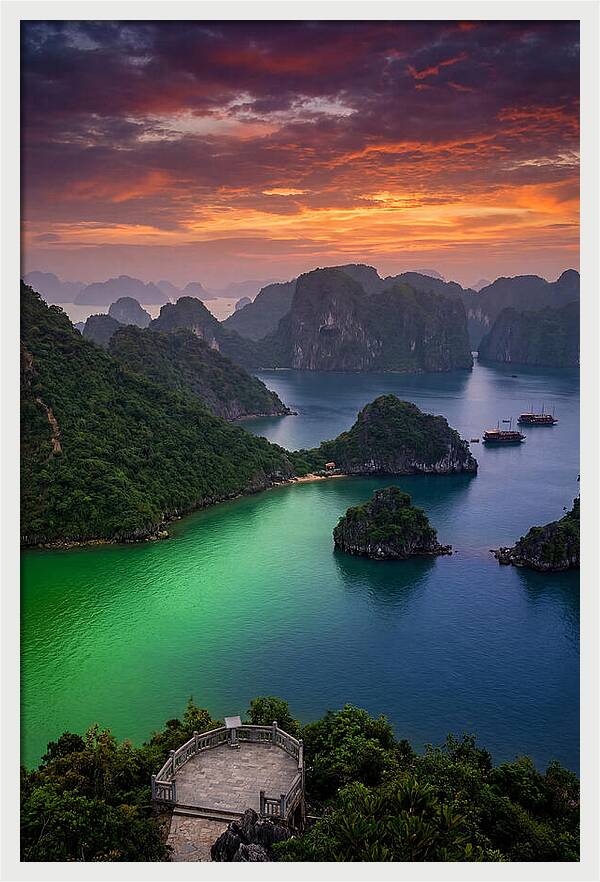 Ha Long Bay At Dusk