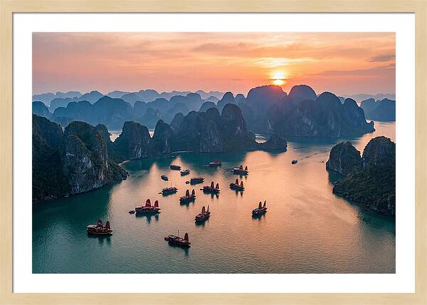 Ha Long Bay At Golden Hour