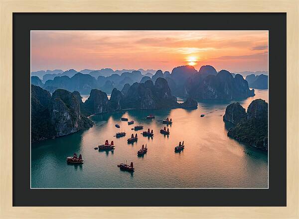 Ha Long Bay At Golden Hour