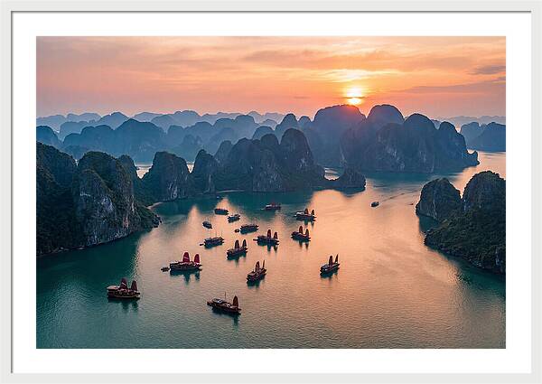 Ha Long Bay At Golden Hour