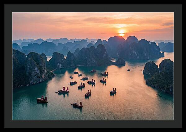 Ha Long Bay At Golden Hour