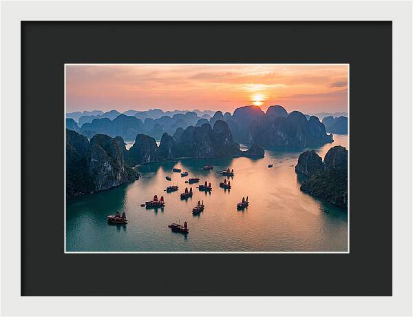 Ha Long Bay At Golden Hour