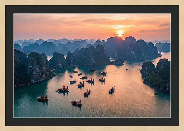 Ha Long Bay At Golden Hour