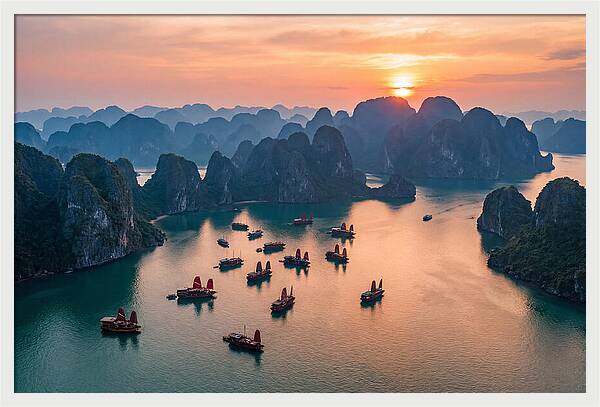 Ha Long Bay At Golden Hour