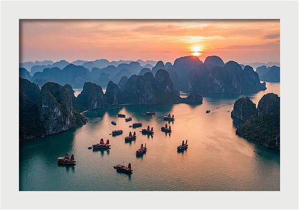 Ha Long Bay At Golden Hour