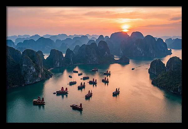 Ha Long Bay At Golden Hour