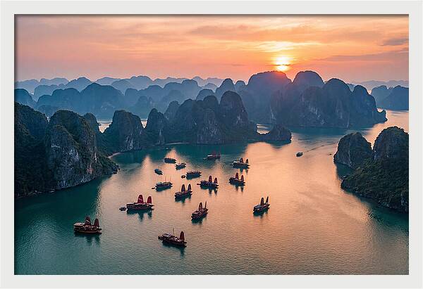 Ha Long Bay At Golden Hour