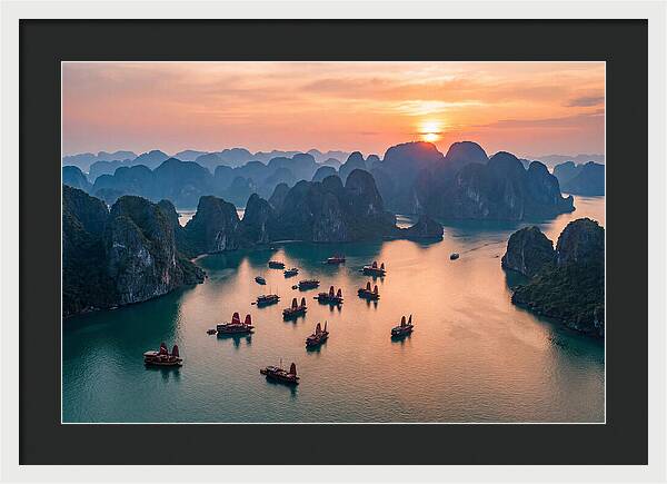 Ha Long Bay At Golden Hour