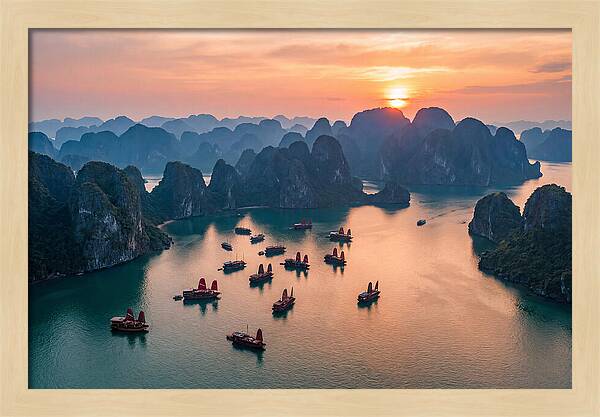 Ha Long Bay At Golden Hour