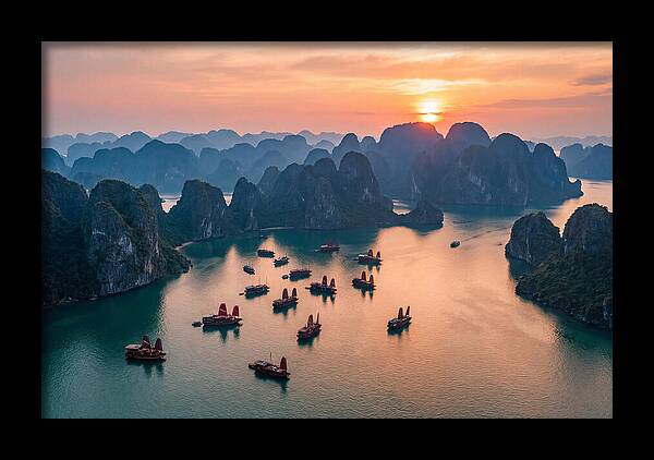Ha Long Bay At Golden Hour