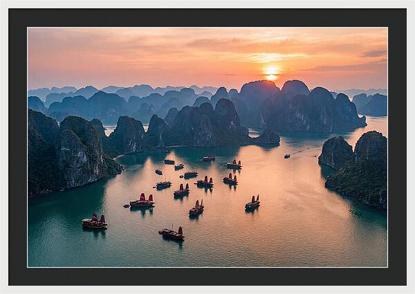 Ha Long Bay At Golden Hour