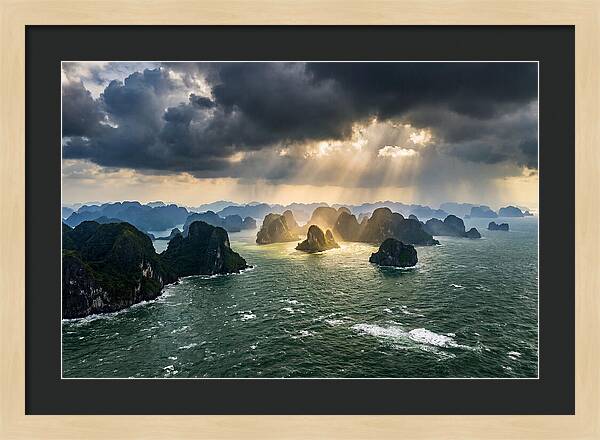 Ha Long Bay Under Dramatic Skies