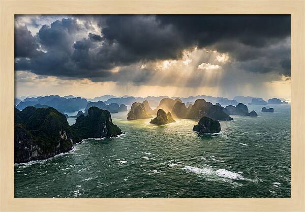 Ha Long Bay Under Dramatic Skies