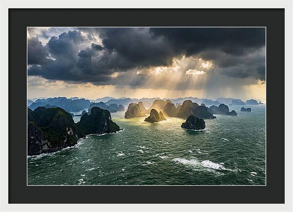 Ha Long Bay Under Dramatic Skies