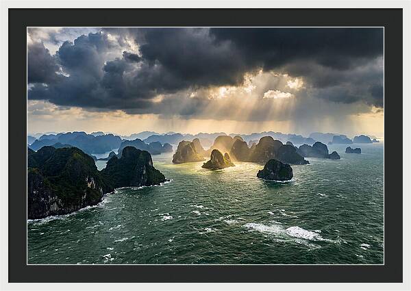 Ha Long Bay Under Dramatic Skies