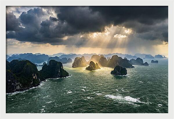Ha Long Bay Under Dramatic Skies