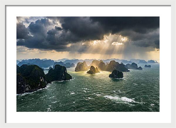 Ha Long Bay Under Dramatic Skies