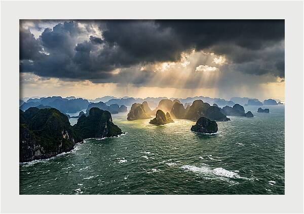 Ha Long Bay Under Dramatic Skies