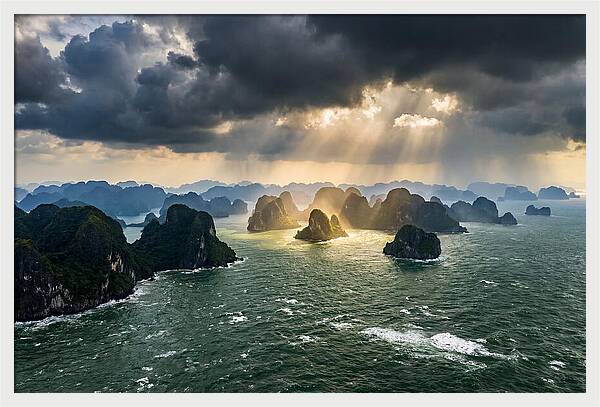 Ha Long Bay Under Dramatic Skies