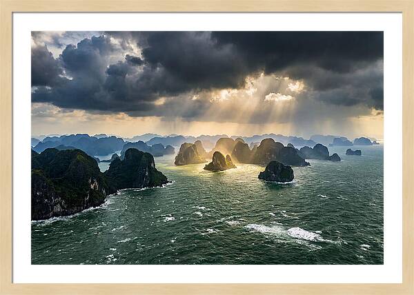 Ha Long Bay Under Dramatic Skies