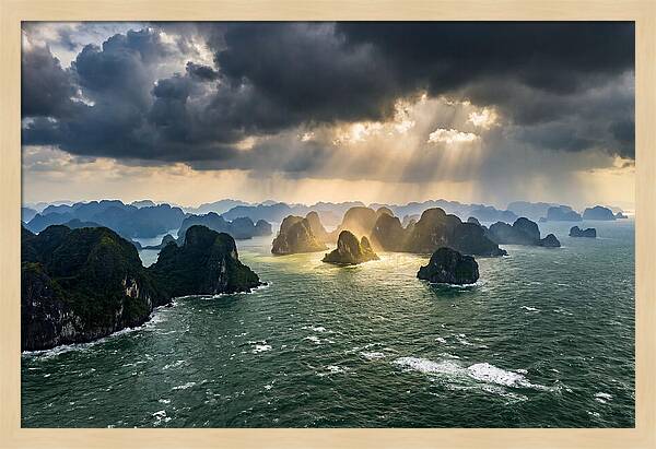 Ha Long Bay Under Dramatic Skies