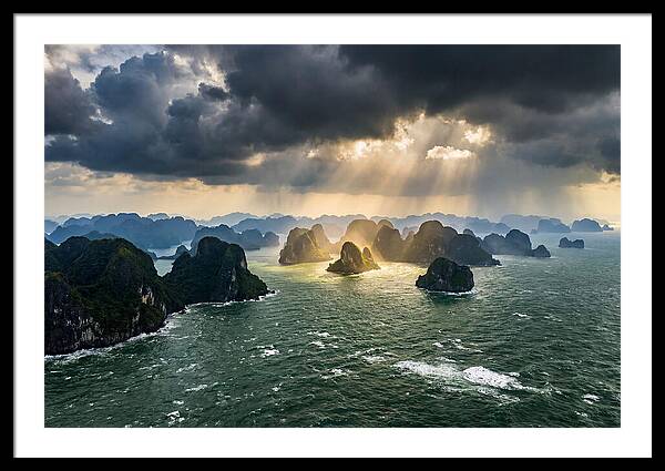 Ha Long Bay Under Dramatic Skies