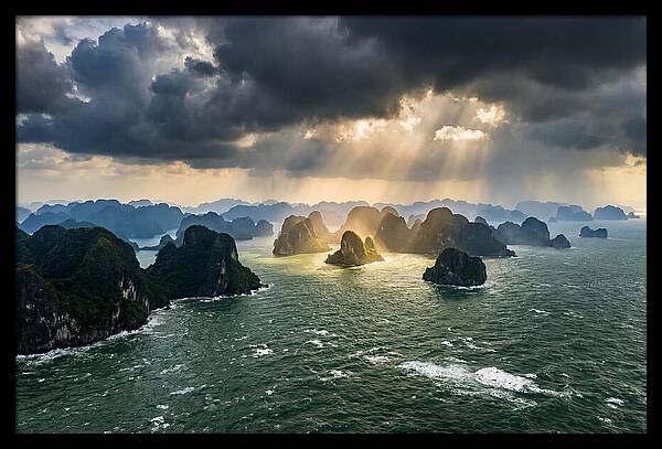 Ha Long Bay Under Dramatic Skies