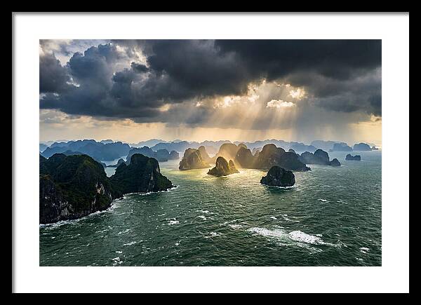 Ha Long Bay Under Dramatic Skies