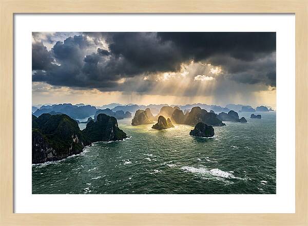 Ha Long Bay Under Dramatic Skies