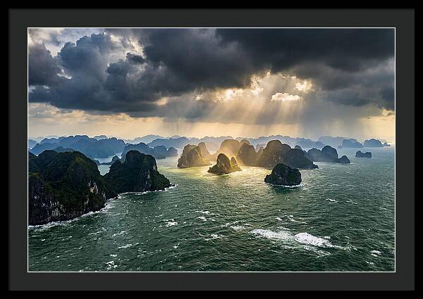 Ha Long Bay Under Dramatic Skies