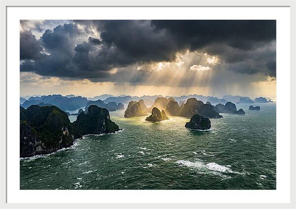 Ha Long Bay Under Dramatic Skies