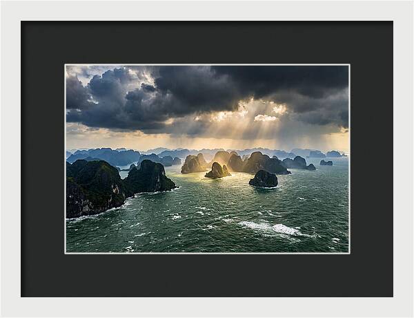 Ha Long Bay Under Dramatic Skies