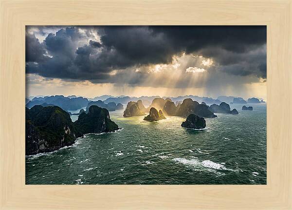 Ha Long Bay Under Dramatic Skies