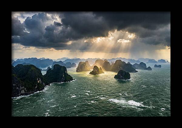 Ha Long Bay Under Dramatic Skies